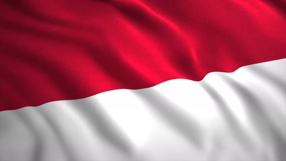 A Large Twocolor Flag of Indonesia