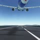Animation of airplane departure as seen from behind - VideoHive Item for Sale