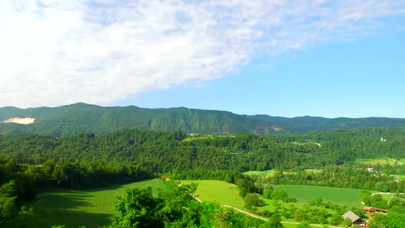 Sunny Summer Day and Beautiful Landscape