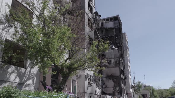 Consequences of the War in Ukraine  Ruined Multistorey House