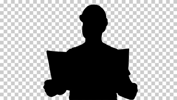 Silhouette Engineer or Architect or Construction Worker alt