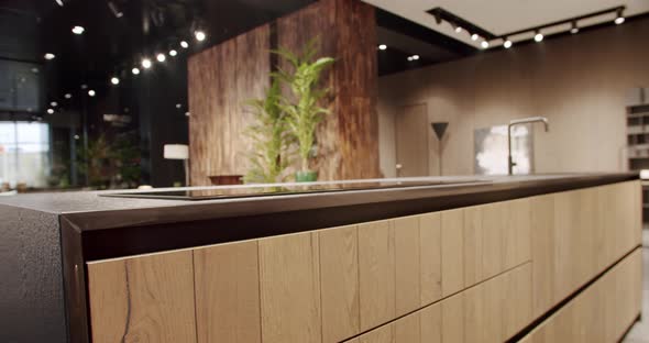 Modern Kitchen Room with Minimalist Dining Table