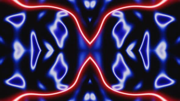 Abstract Red and Blue Led Neon Vj Loop Animation