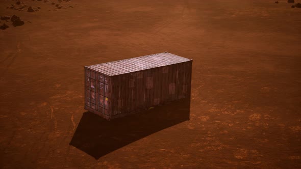 Abandoned Shipping Container in the Desert