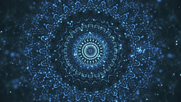 Dark Blue Radial Abstract Pattern