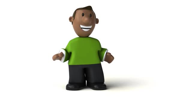 Fun 3D black cartoon character