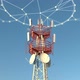 Telecommuncations Cellular Tower with Some Plexus Network Connections Graphics - VideoHive Item for Sale