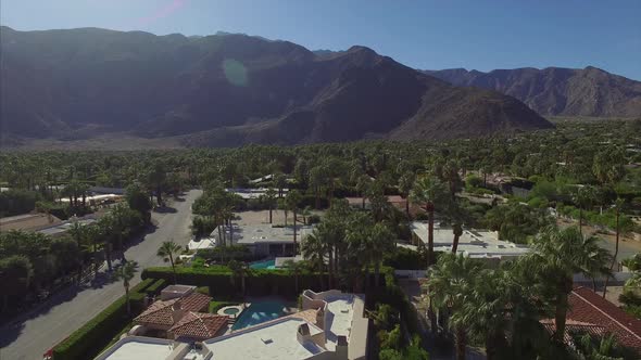Palm Springs with mountains