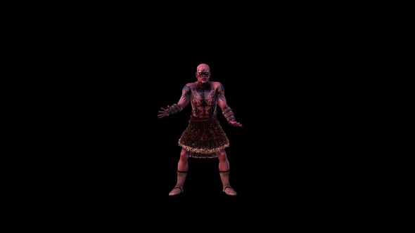 African Tribe Warrior Dance 4 – Halloween Concept