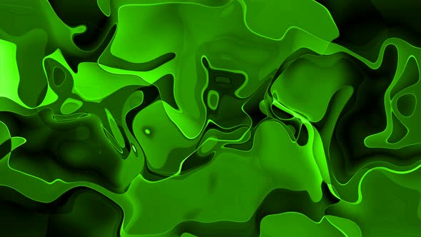 Green Color Wavy Marble Liquid Animated Background