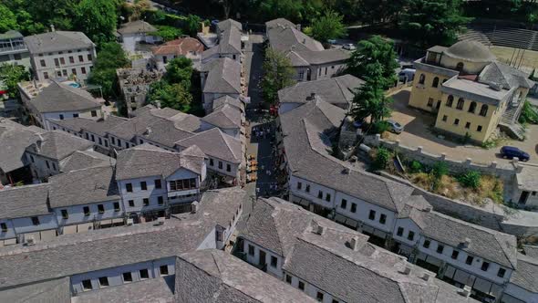 Cityscape of Gjirokaster Old Town Albania