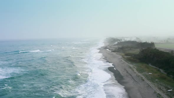 The Tempest Infringes on the Sandy Coast Near the Ocean