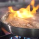 Frying Royal Shrimps in Pan on Stove in Restaurant Kitchen - VideoHive Item for Sale