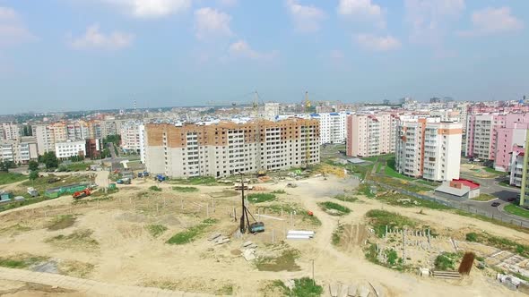 Large territory for the construction of modern high-rise buildings of the new part of the city.