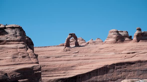 Delicate Arch in Arches National Park in Summer Season Utah Slow Motion