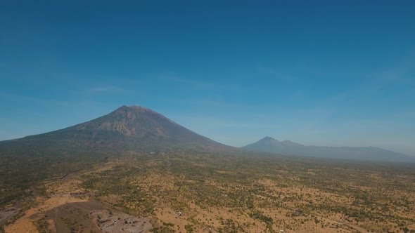 Active Volcano Gunung Agung in Bali Indonesia