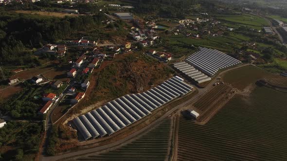 Aerial View of Rural Agricultural Area