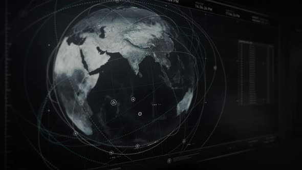 Selecting Indian Territory. Selected Satellites. Radar Scan. User interface alt