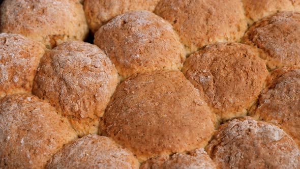 Ruddy Balls of Gingerbread on a Castiron Frying Pan