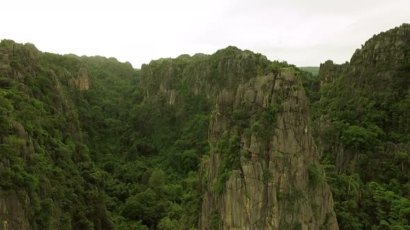 Aerial Limestone Mountain 01