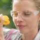 Woman wearing safety goggles with electric drill - VideoHive Item for Sale