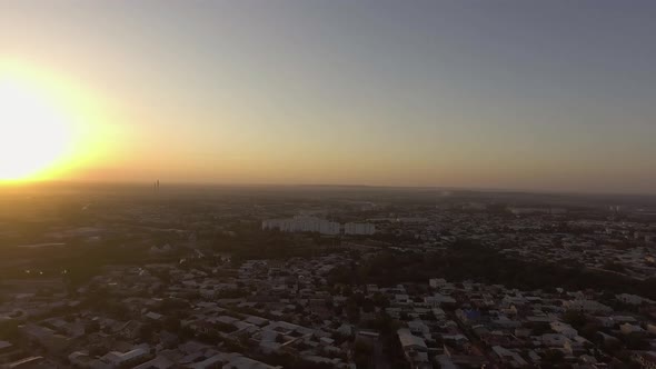 Tashkent TV tower at sunset