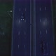 Aerial drone view of a multi-level highway crossroad with moving cars at sunset. Cars are moving alo - VideoHive Item for Sale
