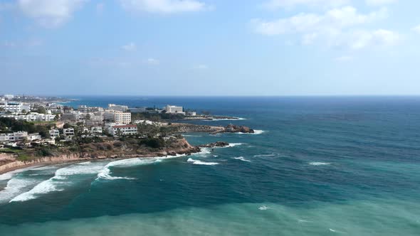 Mediterranean Sea Coastline At Paphos, Cyprus