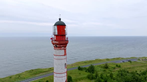 Beautiful Limestone Cliff on Pakri Peninsula Estonia with the Historic Lighthouses