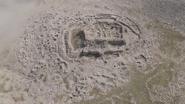 Aerial view of Abuli fortress in Samtskhe-Javakheti, Georgia.