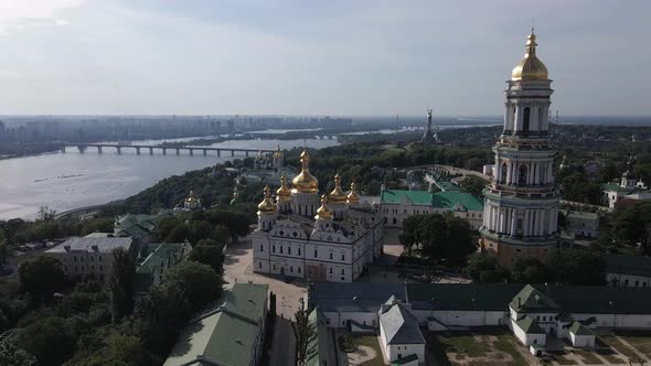 Kyiv. Ukraine: Aerial View of Kyiv Pechersk Lavra