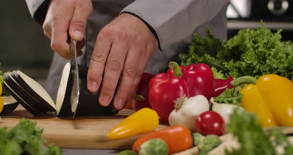 Cutting Eggplant