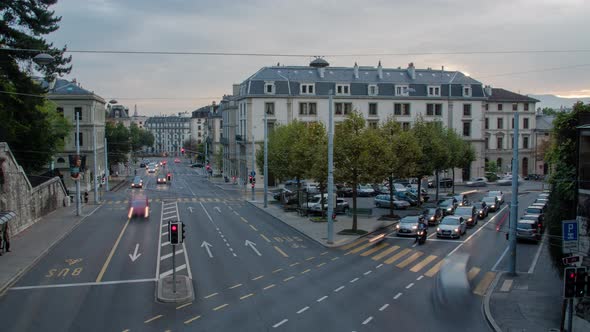 Traffic timelapse in Geneva