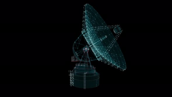 Hologram Large Satelite Dishes Telescope