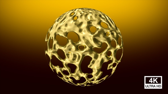 Fountain Of Liquid Gold Sphere