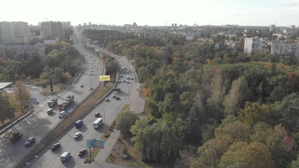 Kyiv, Ukraine. City View. Aerial Landscape