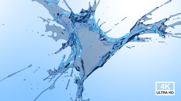 Blue Water Drops Splash V2
