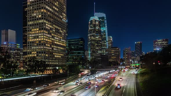 Downtown Los Angeles Night View