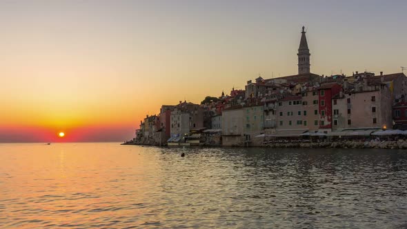 Time Lapse Sunset at Rovinj, Croatia