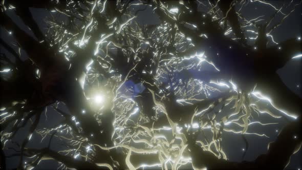 Journey Through a Neuron Cell Network Inside the Brain alt