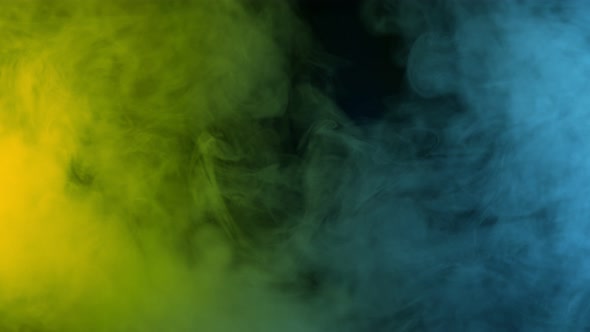 Slow Motion Shot of Modern Neon Smoke Abstract Background.