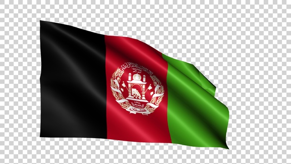 Afghanistan Flag Blowing In The Wind