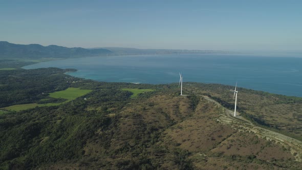 Solar Farm with Windmills