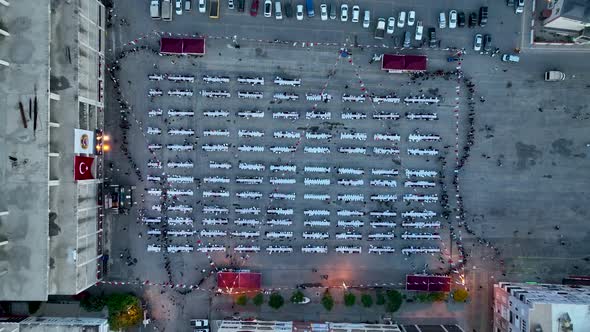 Wedding preparation aerial view Turkey Alanya 4 K