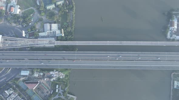 Aeria View Sai Gon Bridge Top Down