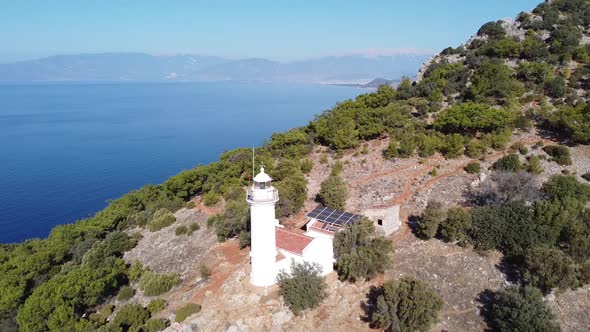 Famous Lighthouse on Lycian Way, Antalya, Turkey.