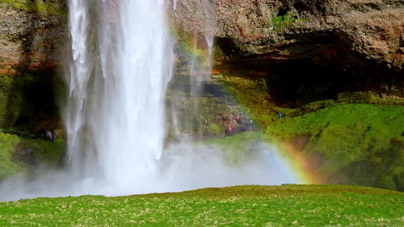 Seljalandsfoss Waterfall Located in the South Region in Iceland Right By Route 1