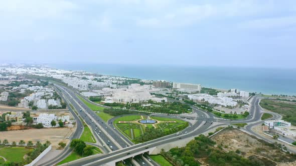 Aerial view of Muscat Opera, Oman