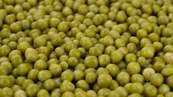 canned green peas top view. ingredient ford Olivier salad