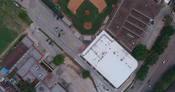 Birds eye view of baseball field